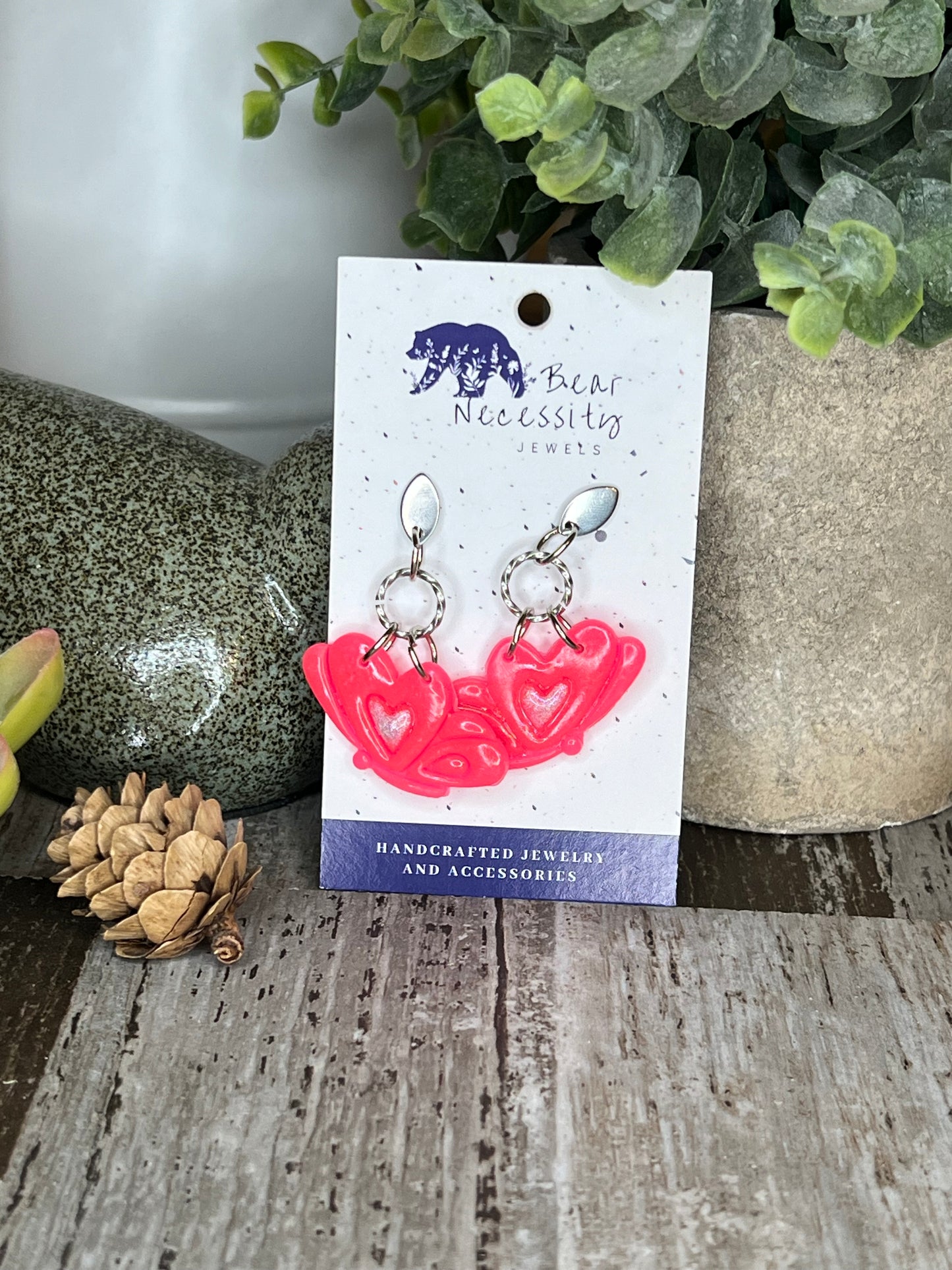 Pink Butterfly Earrings