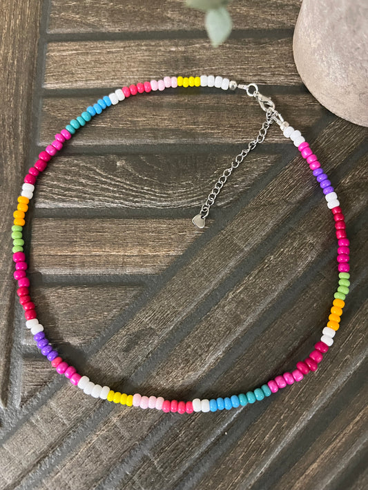 Colorful Czech Sead Bead Necklace