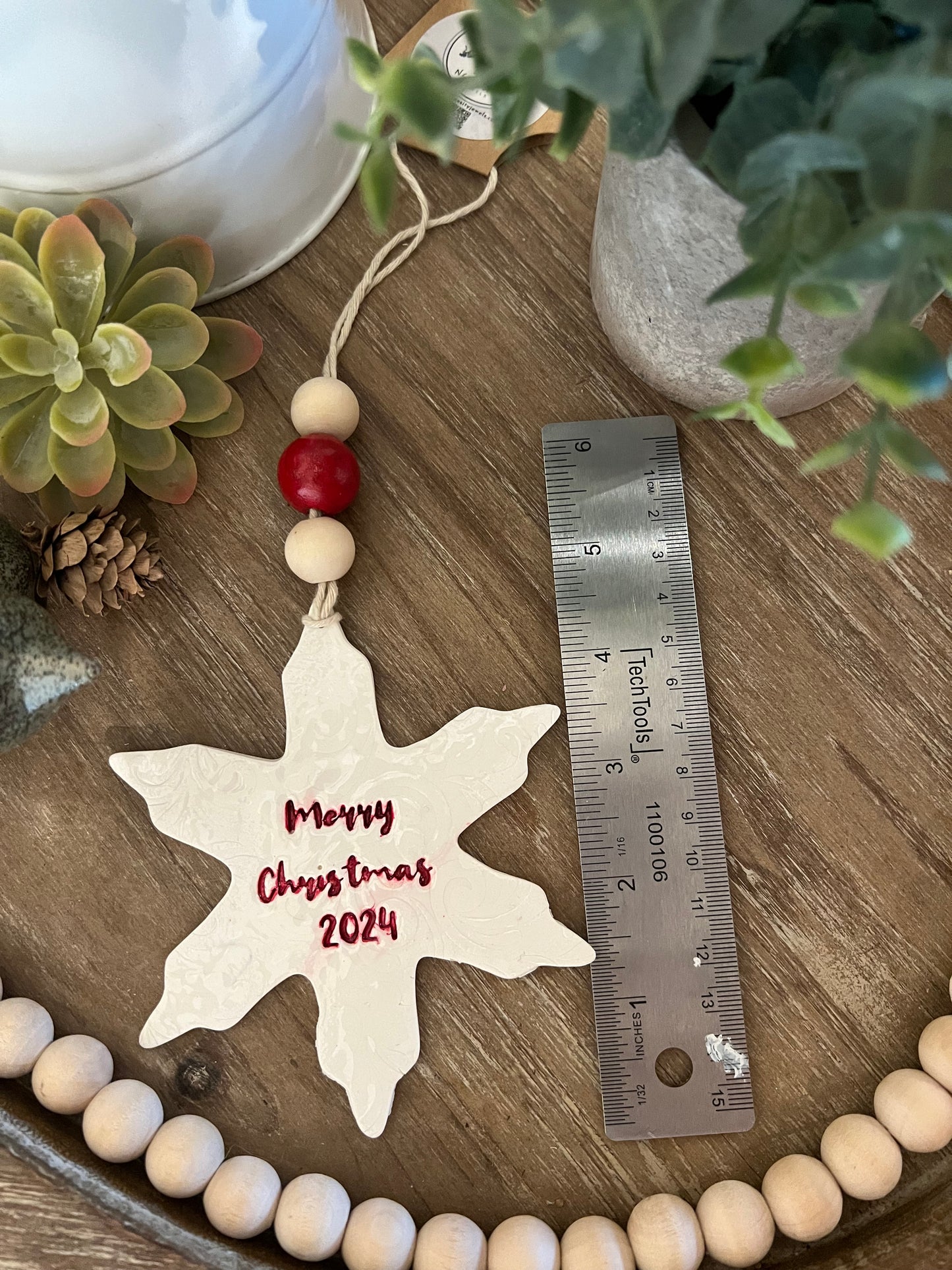 Snowflake Merry Christmas 2024  Ornament