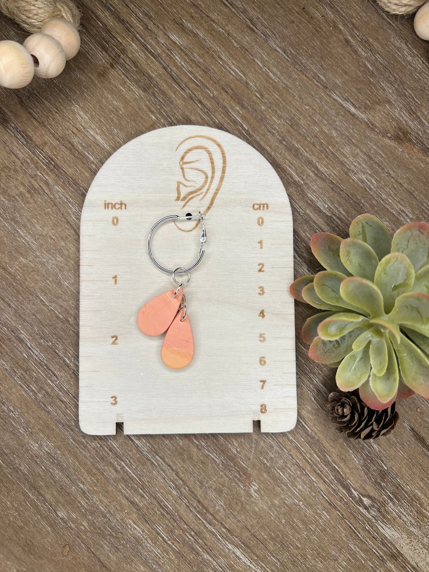 Peach Ombre Dangle Earrings