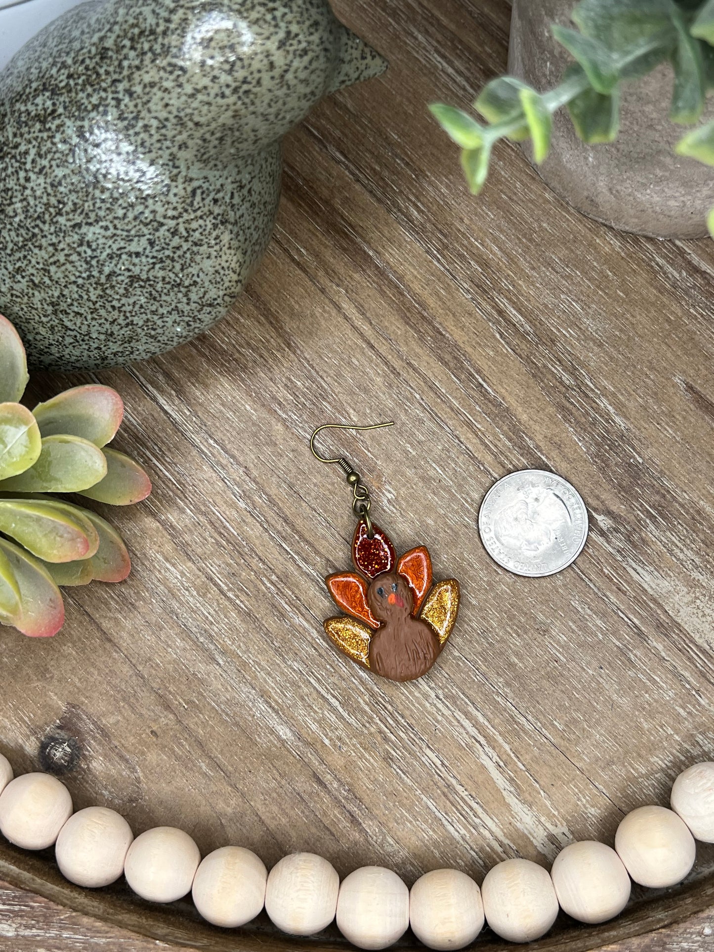 Medium Colorful Turkey Earrings