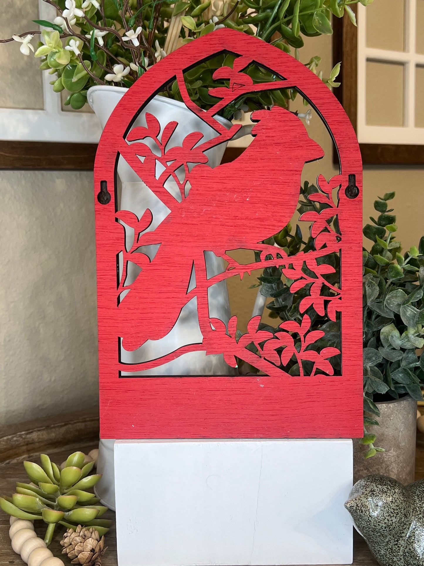 Arched Redbird Key Hanger