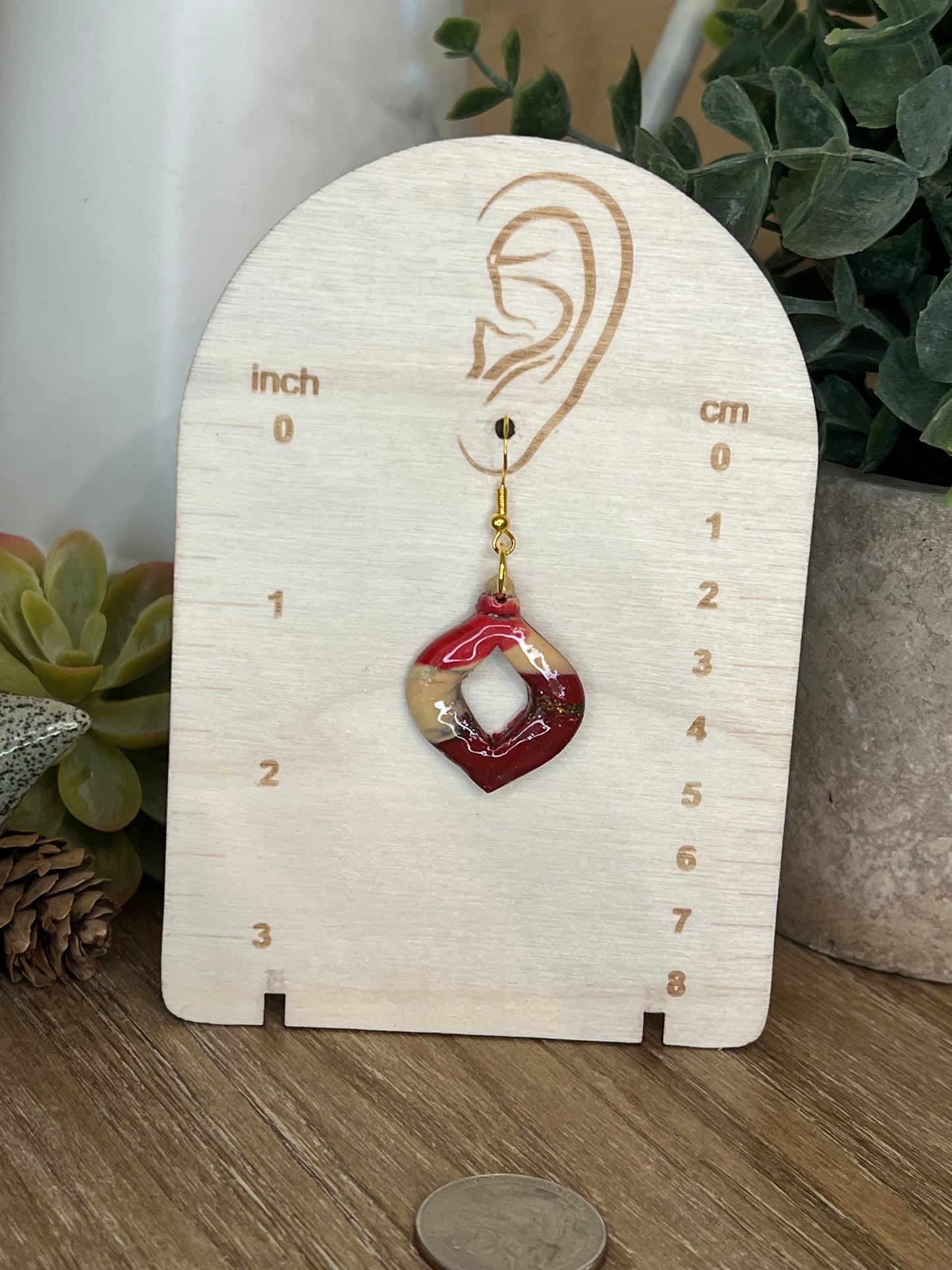 Vintage Inspired Christmas Ornament Dangle Earrings