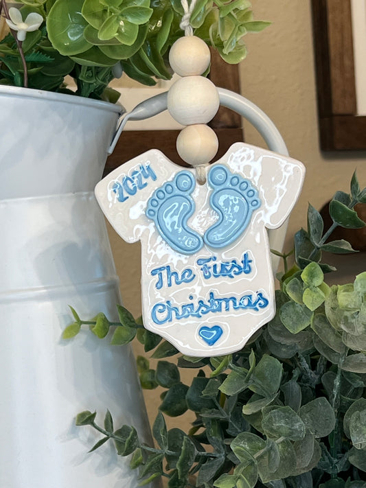 Blue Baby’s First Year Ornament