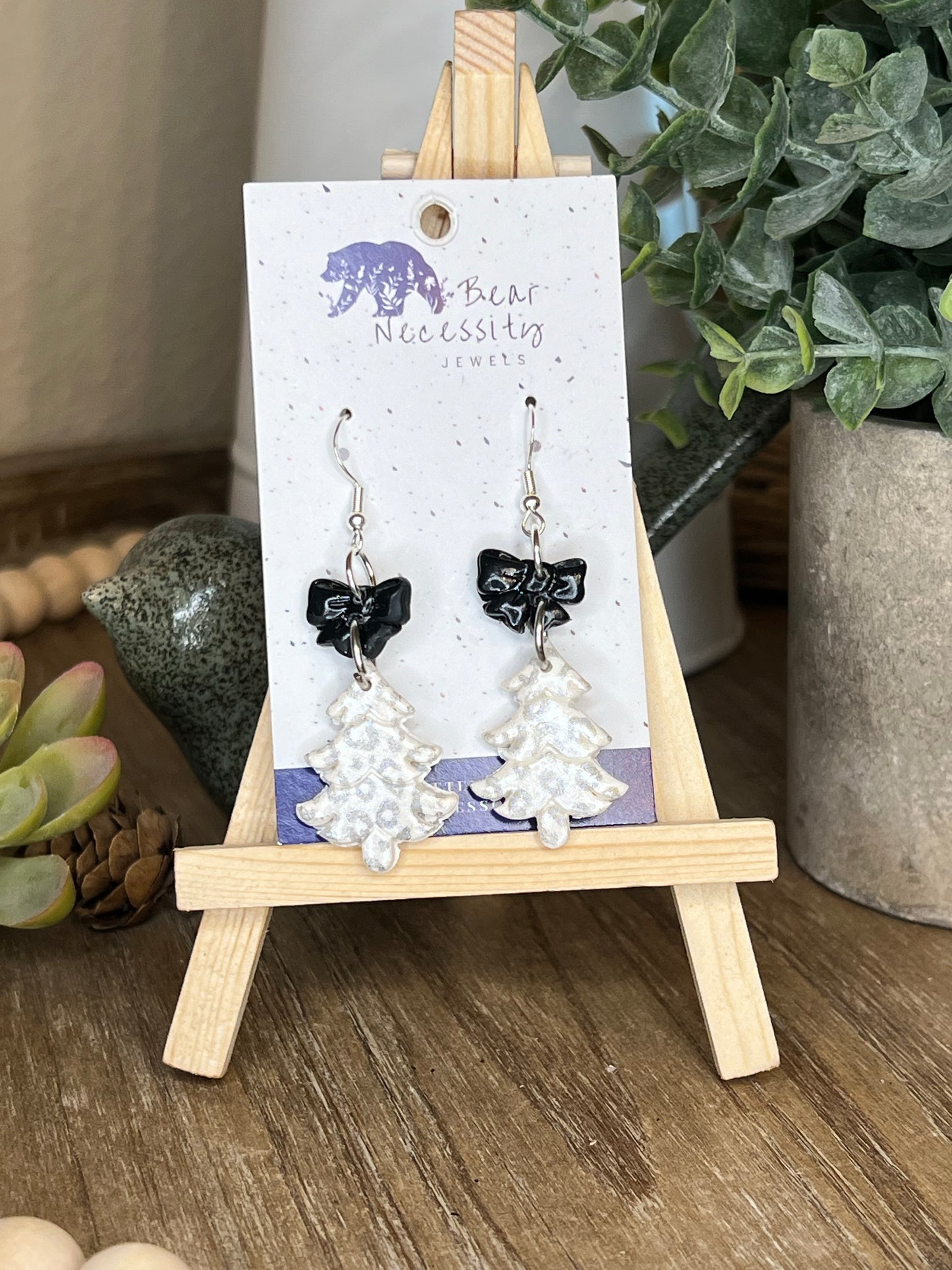 Leopard Christmas Tree Earrings