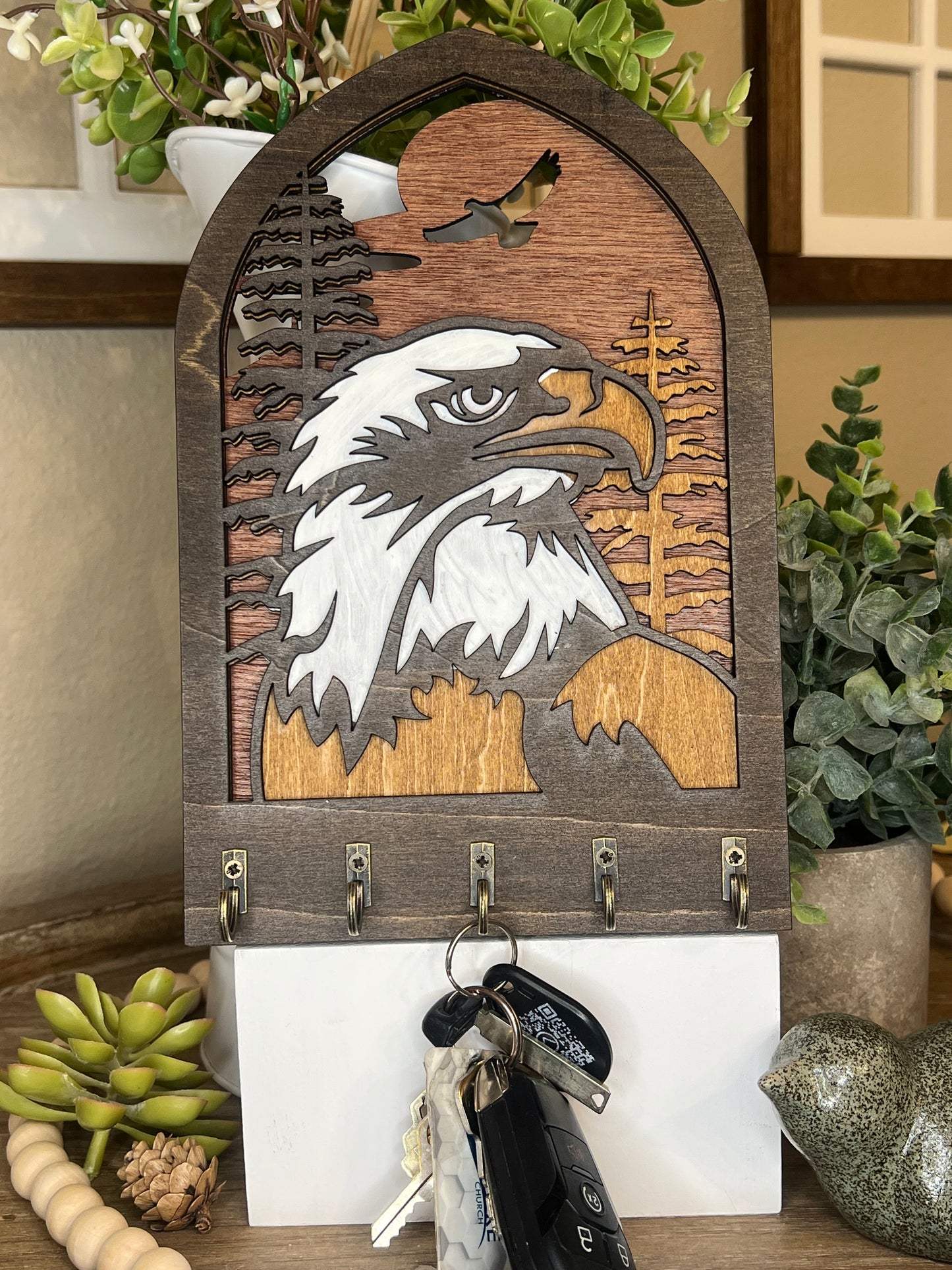 Arched Eagle Key Hanger 2