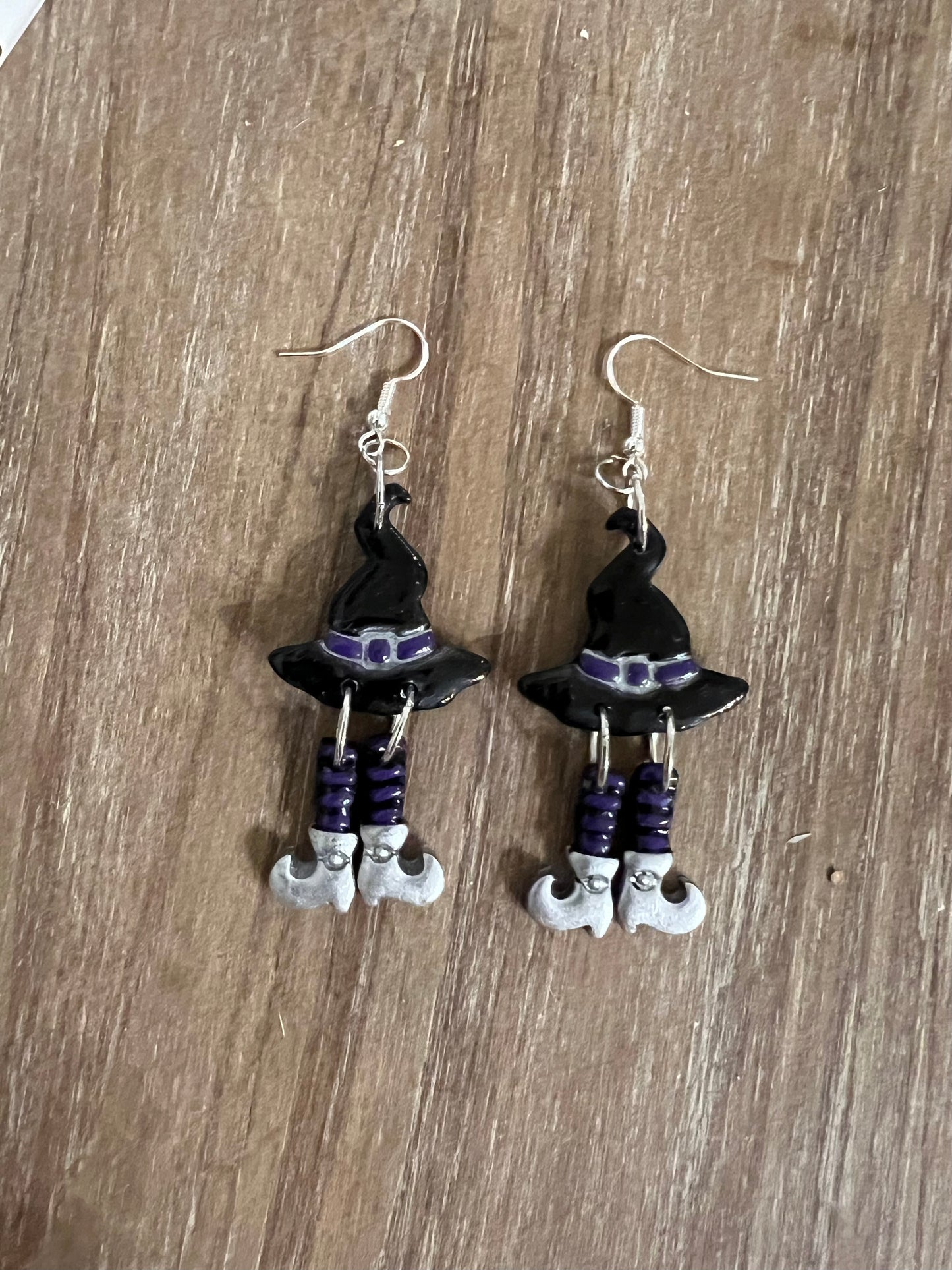 Purple Witch Dangle Earrings