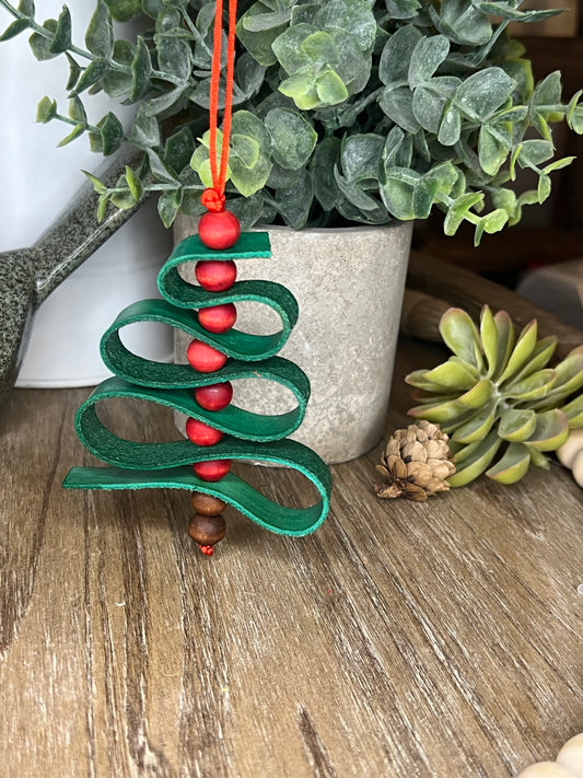 Leather Wrap Tree Ornament