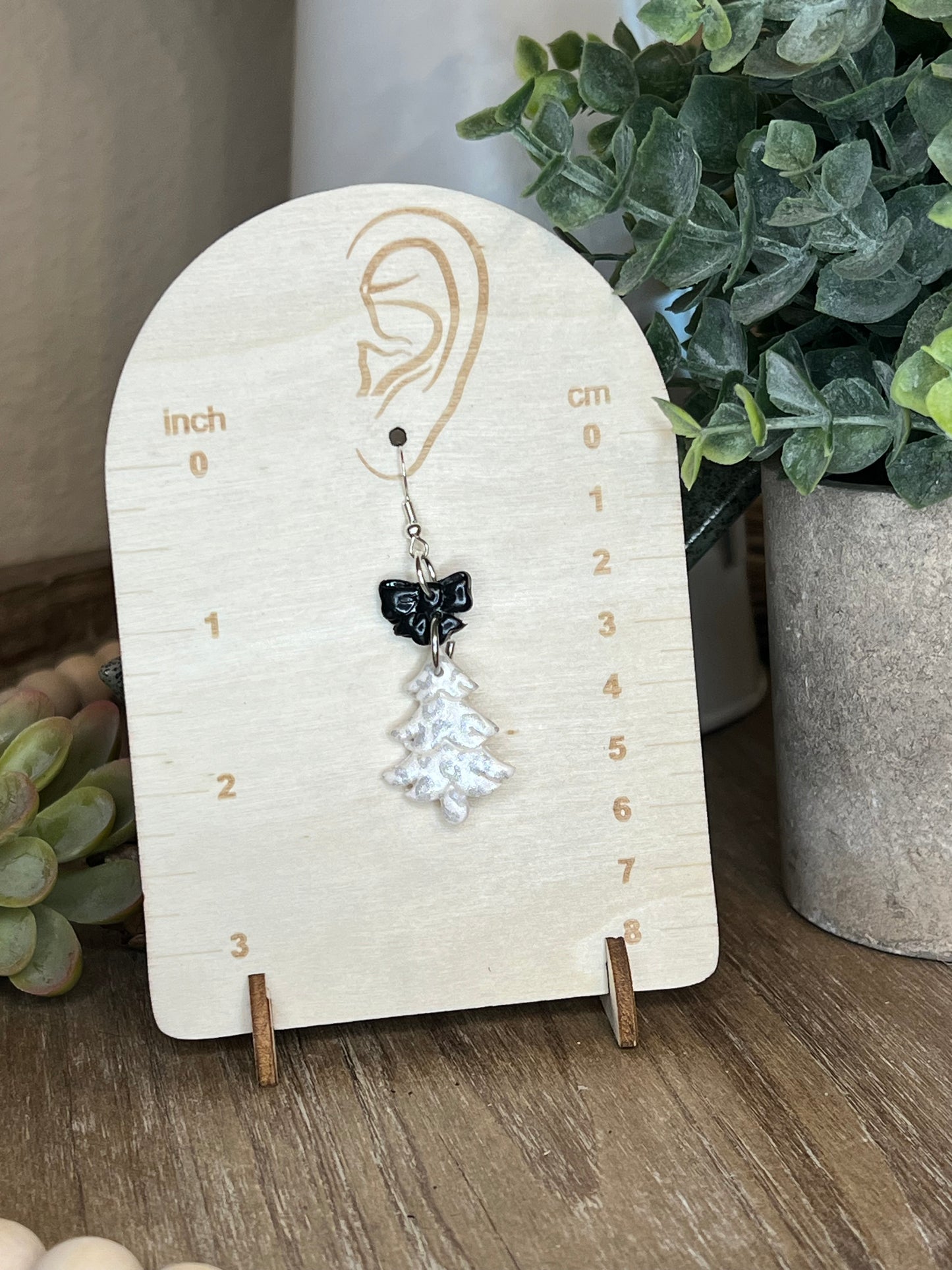 Leopard Christmas Tree Earrings