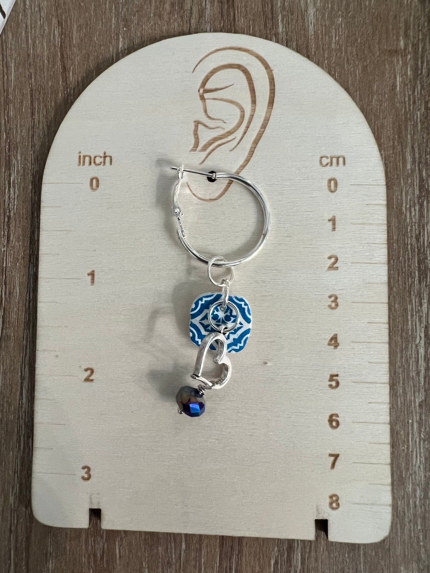 Blue Tile Dangle Earrings