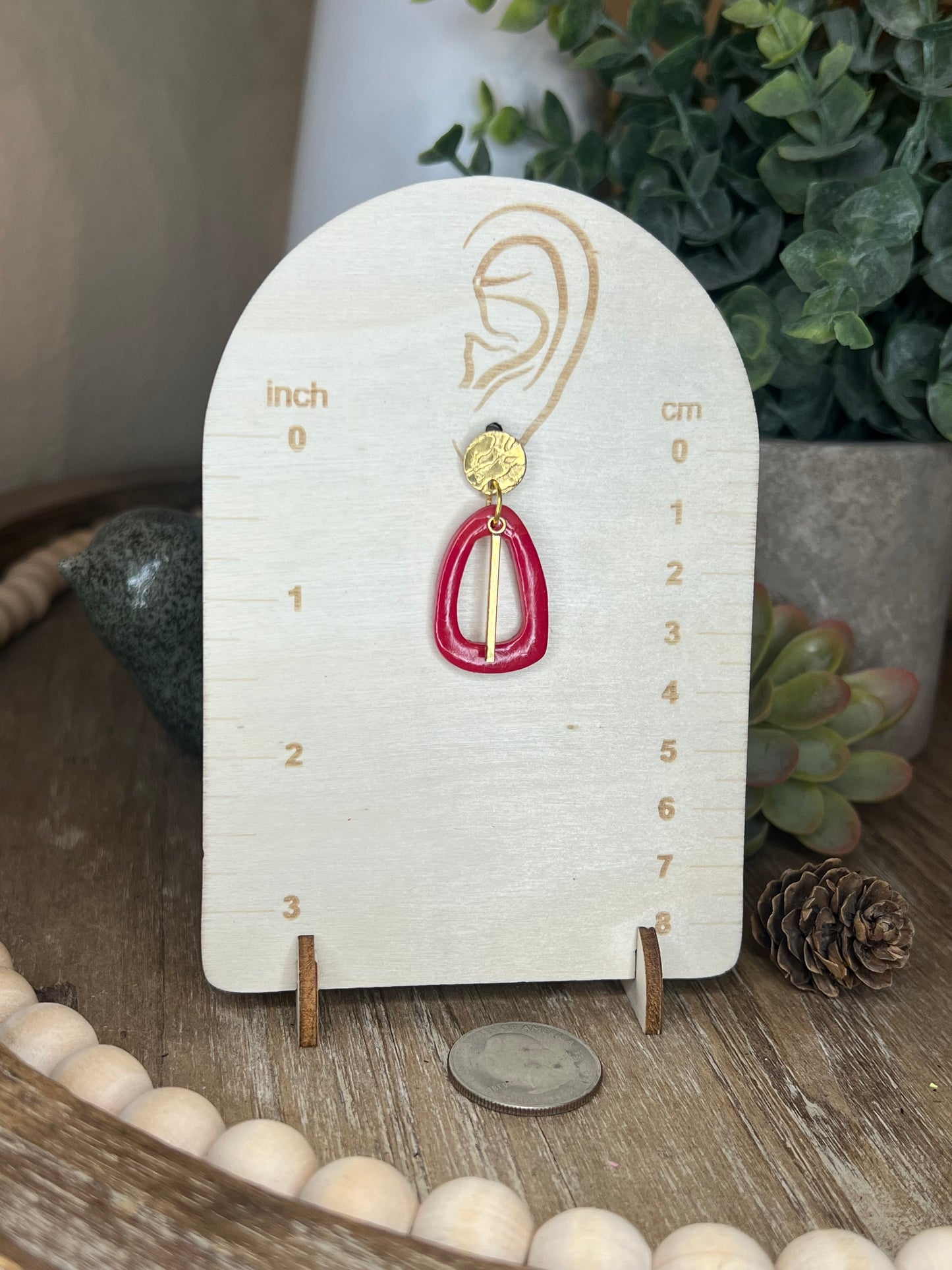 Dark Fuschia Earrings