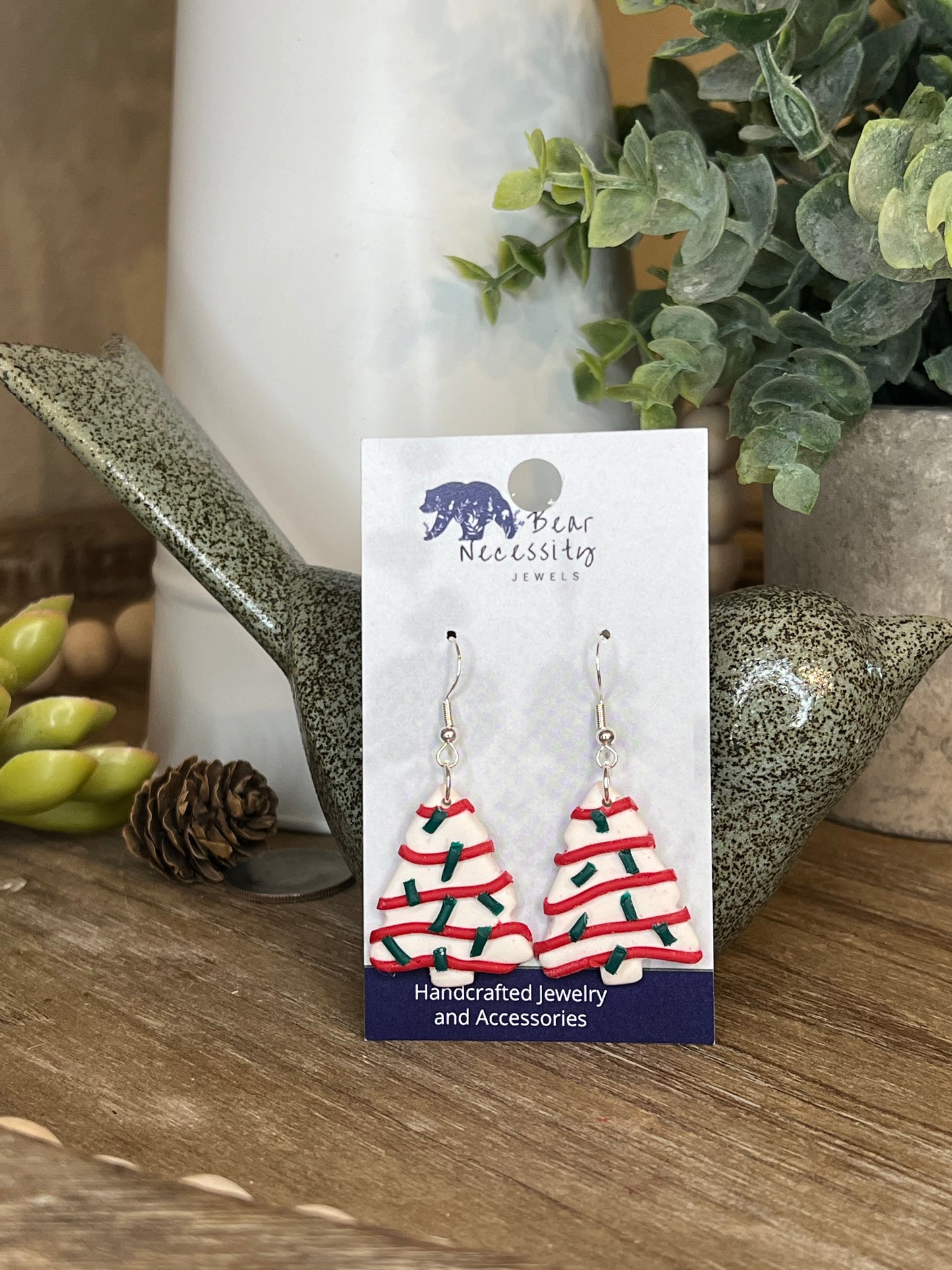 Christmas Cake Dangle Earrings