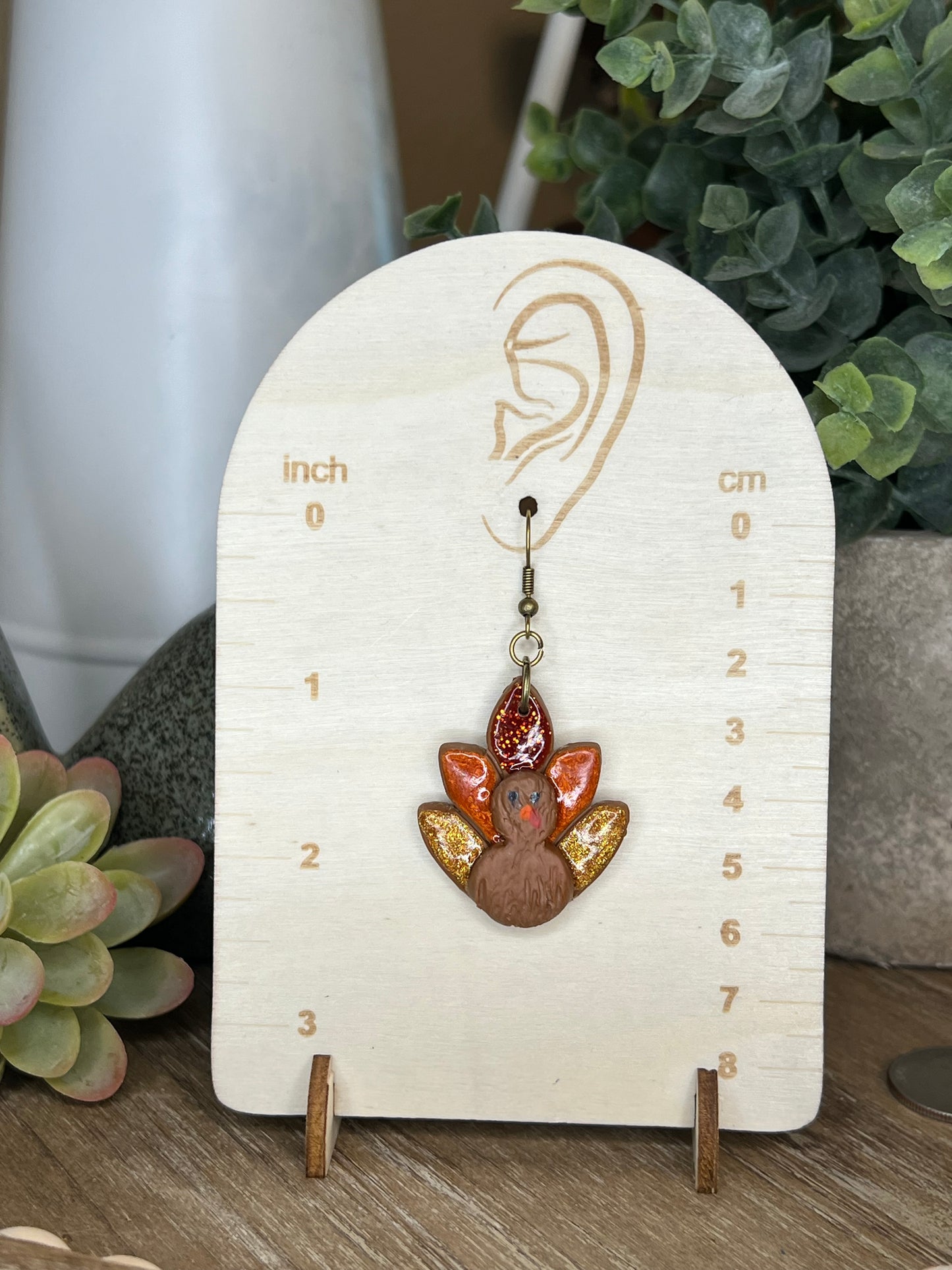 Medium Colorful Turkey Earrings