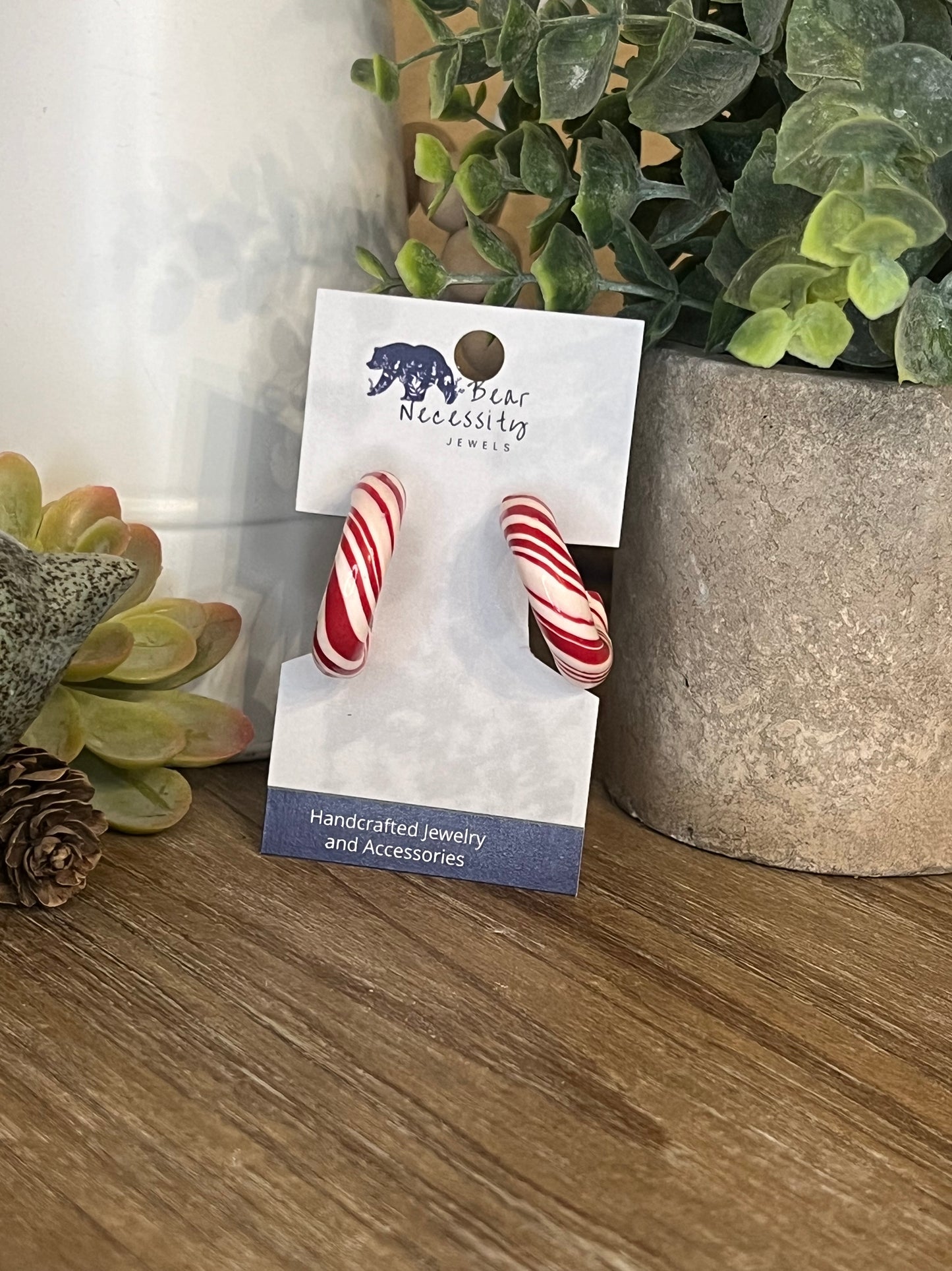 Candy Cane Hoop Earrings - Number 2