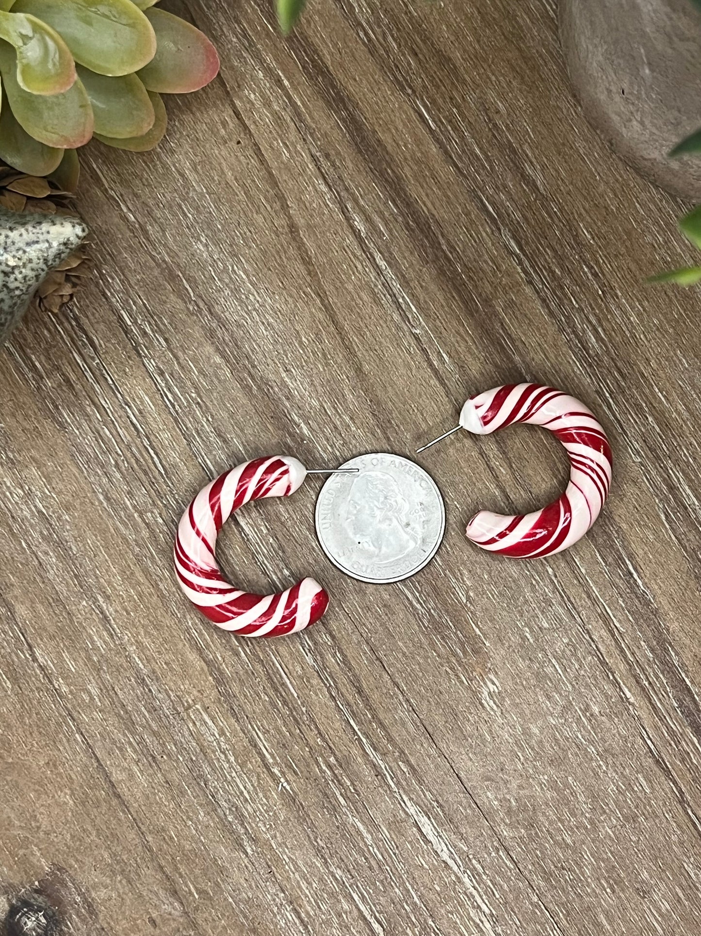 Candy Cane Hoop Earrings - Number 2