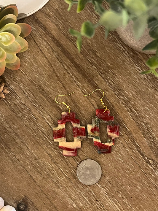 Vintage Inspired Aztec Dangle Earrings