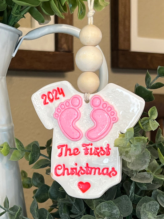 Pink Baby’s First Year Ornament