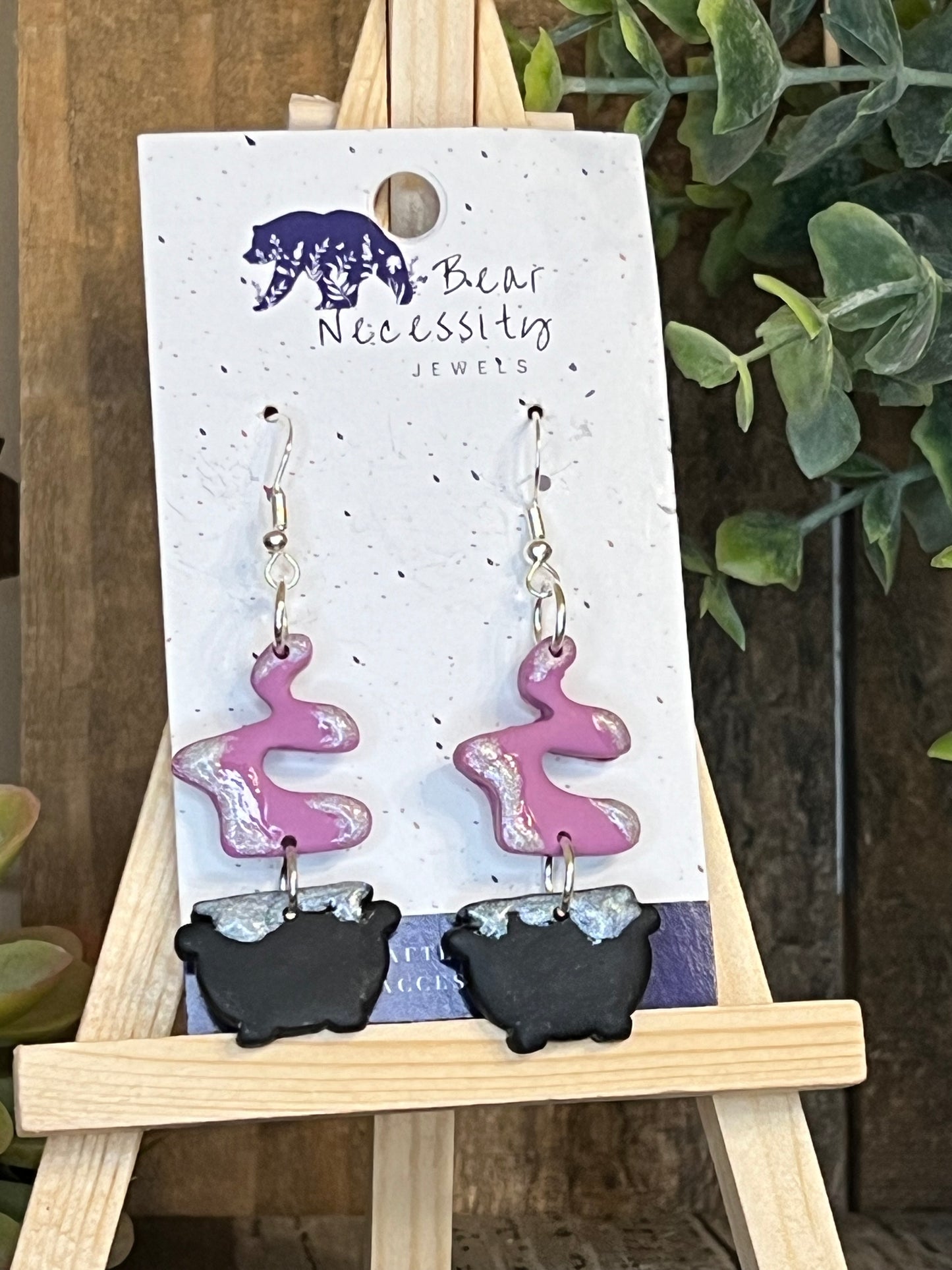 Purple Witches Brew Dangle Earrings