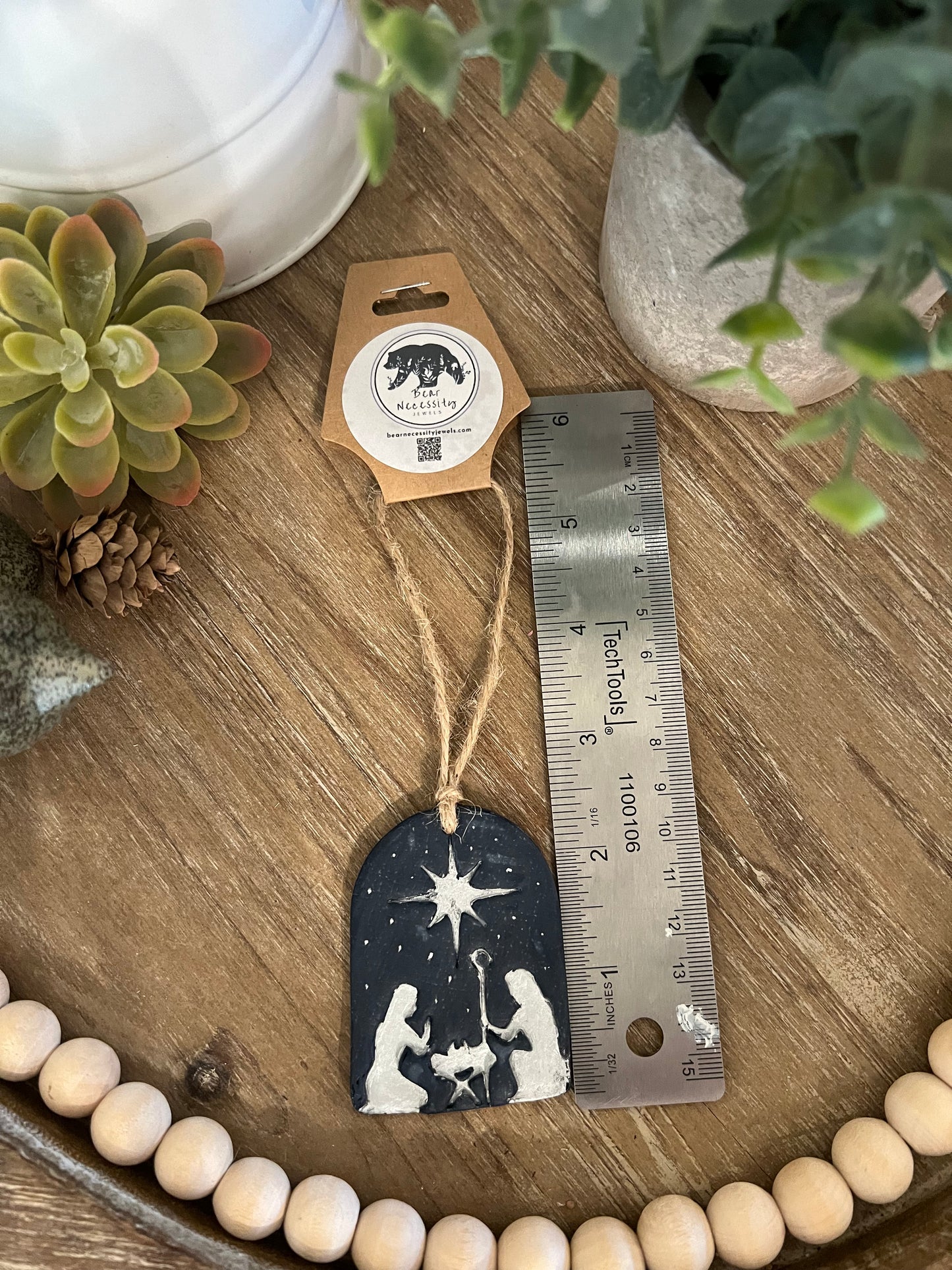 Night Nativity Ornament