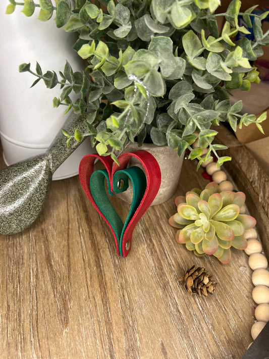 Leather Heart Ornament