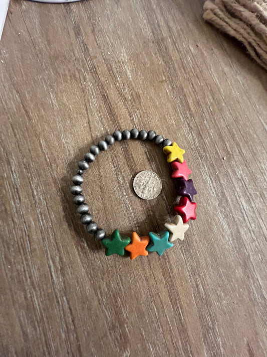 Multicolored Small Star Bracelet