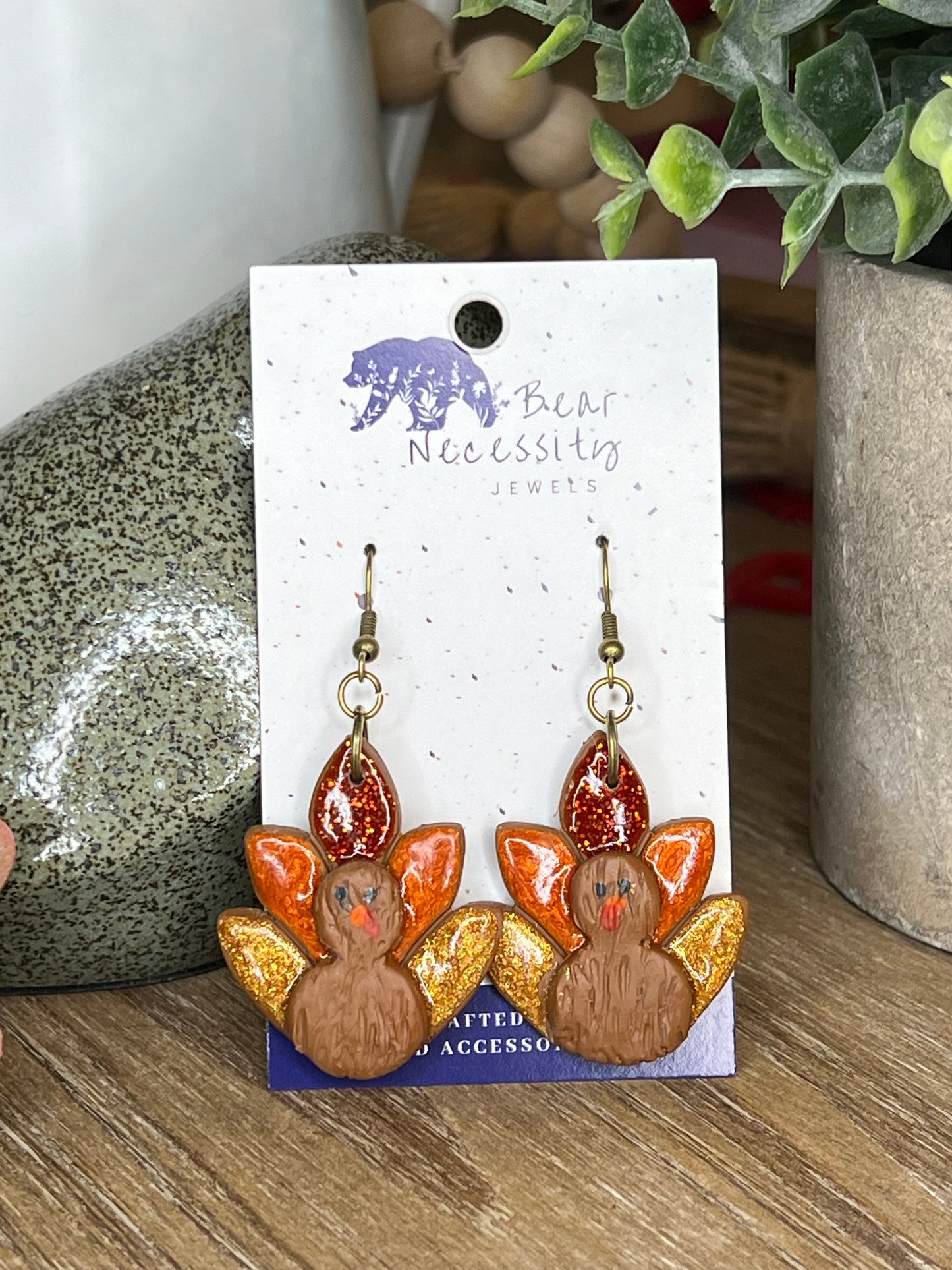 Medium Colorful Turkey Earrings